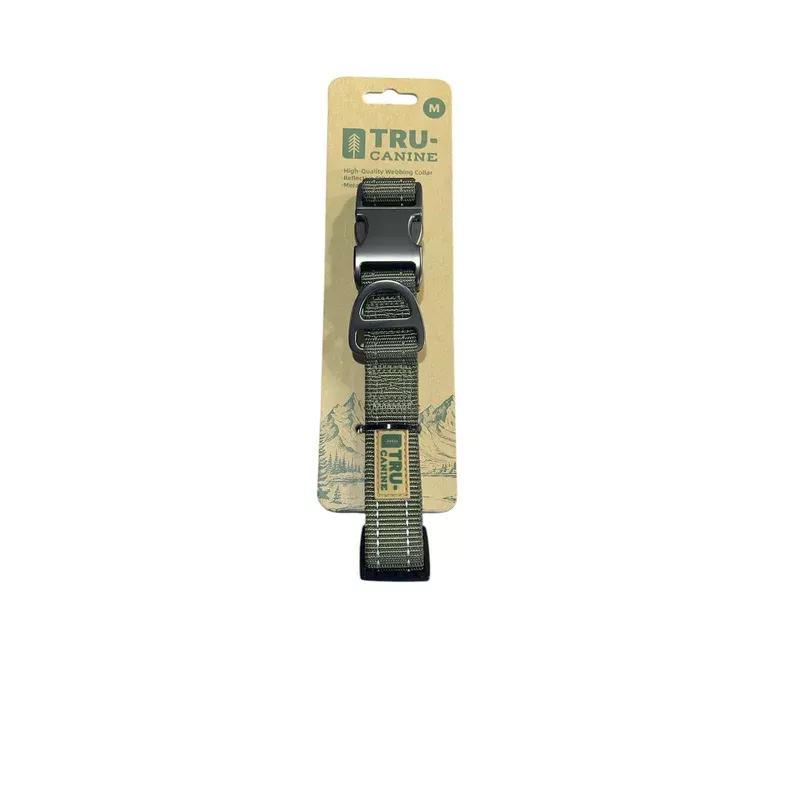 tru canine collar dark green
