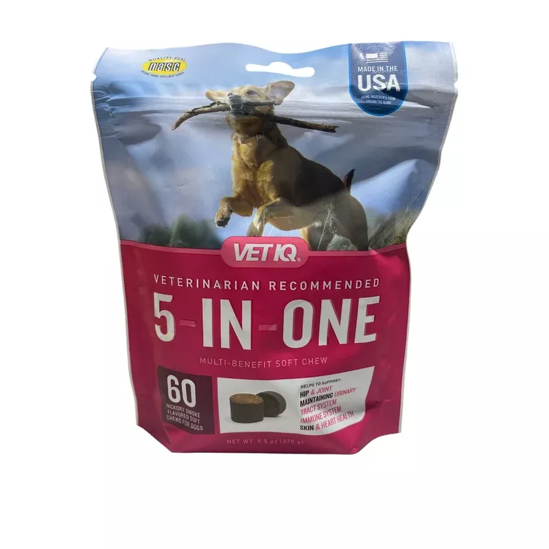 vet IQ 5 in one multi benefit soft chew 60 count
