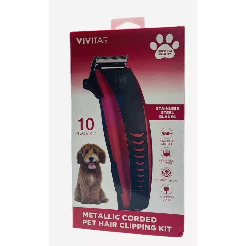 vivitar stainless steel pet hair clipping kit