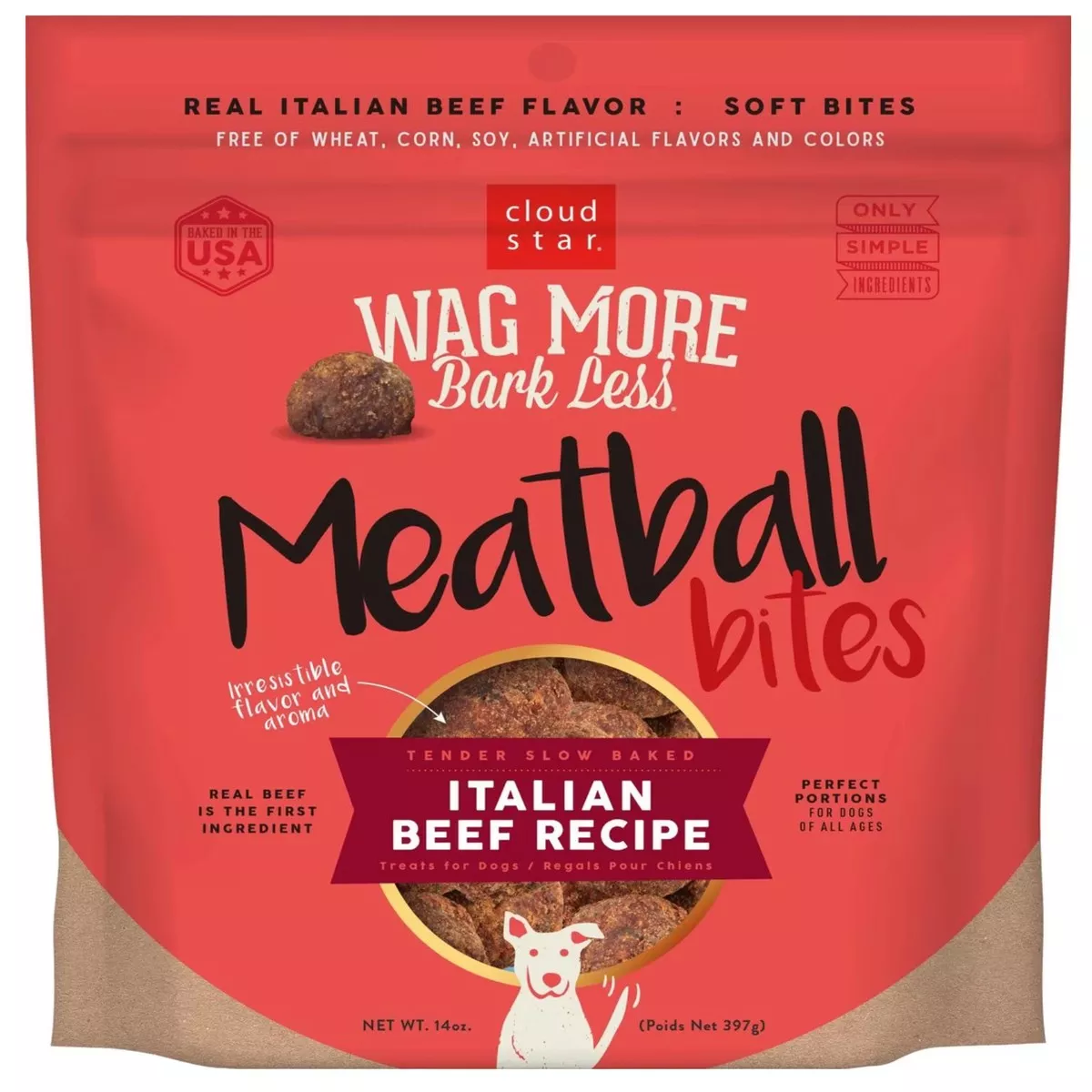 Wag More Bark Less Grain-Free Meatballs Beef 14 oz.