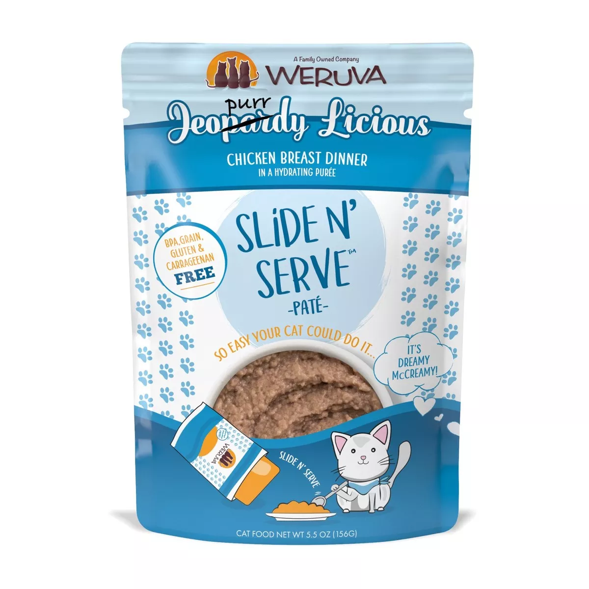 Weruva Slide N’ Serve Jeopurrdy Licious Chicken Pate