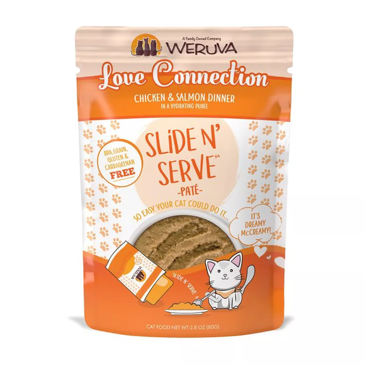 Weruva Slide N’ Serve Love Connection Chicken & Salmon Pate