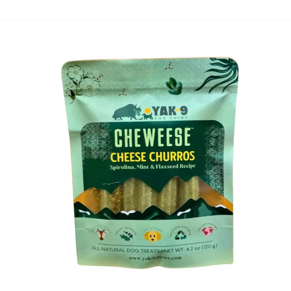 Yak-9 Cheweese Mint, Flaxseed, Spirulina Churros 4.2 oz