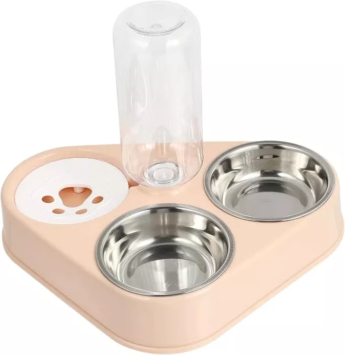 YARNOW Automatic Pet Water Dispenser Capacity and Non-Slip Stainless Steel Bowls for Cats and Dogs Easy to Water Feeder and Dog Bottle