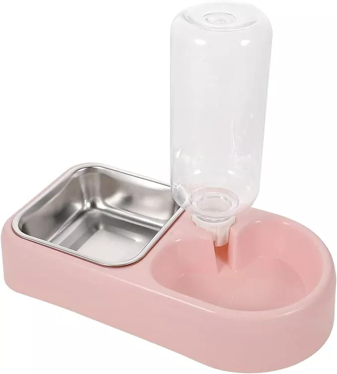 YARNOW Double Pet Water Feeder Creative Automatic Drinking Bowl for Dogs Cats Smooth Design for Shops