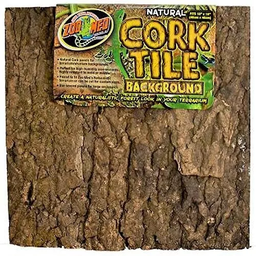 ZooMed Cork Tile Flat 18×18 – Natural Reptile Terrarium Background | Easy Installation