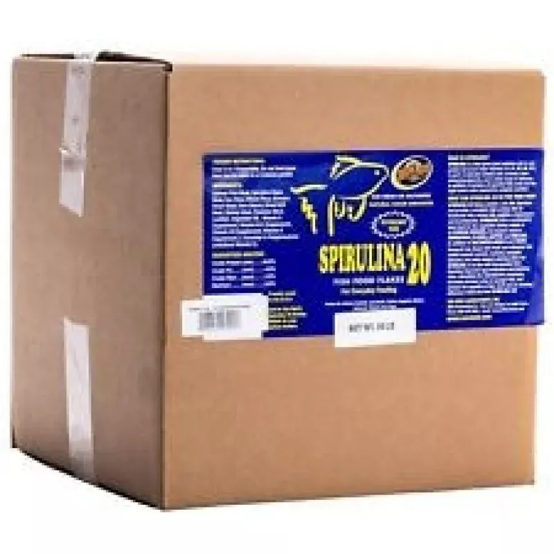 ZooMed Spirulina 20 Flakes (10 lb Box – Bulk), 26090